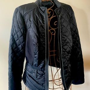 WHBM Black Quilted Jacket size small